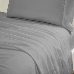 img 1 attached to 🛏️ SOFPUR Brushed Microfiber Bed Sheet Set - 1800 Series - Deep Pocket & Easy Fit - Wrinkle, Fade, & Stain Resistant - Soft & Cozy Sheets - 4 Piece - Queen Size (Gray)