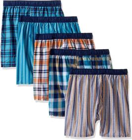 img 1 attached to 🌈 Colorful Plaids in the Fruit Loom 5 Pack Boys' Underwear Collection