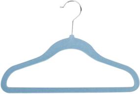 img 1 attached to 👕 Honey-Can-Do HNG-04165 Kid's Velvet Touch Garment Hangers with Hanging Notches, Blue, 10-Pack: Organize Your Child's Closet in Style