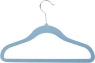 👕 honey-can-do hng-04165 kid's velvet touch garment hangers with hanging notches, blue, 10-pack: organize your child's closet in style логотип