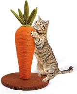 🐱 cat scratching post for indoor cats: 21” natural sisal carrot cat scratching - a perfect cat scratcher for cats and kittens logo