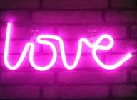 led neon love sign for wall decor - pink love lamp - battery or 🎀 usb powered neon night light for kids room decor, home, party, birthday, wedding, christmas, new year логотип