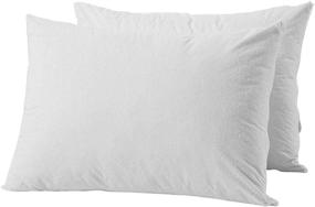 img 3 attached to 💤 Niagara Sleep Solution Waterproof Pillow Protector 2 Pack - Standard Size 20x26 Inches, Cotton Terry Encasement for Long-lasting Softness and Life-time Replacement, Zippered, Washable - White (2 Pack Standard)