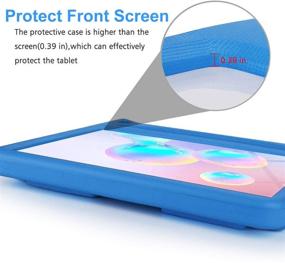 img 2 attached to 🔵 BMOUO Kids Case for Samsung Galaxy Tab A 8.4 2020 SM-T307 - Shockproof Lightweight Protective Handle Stand Kids-Friendly Case - Blue