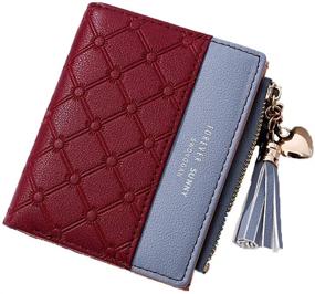 img 1 attached to Behaniu Womens Bifold Leather Minimalist Women's Handbags & Wallets in Wallets