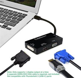 img 3 attached to 🔌 CableDeconn Multi-Function Mini Displayport to HDMI DVI VGA Cable Adapter Converter Male to Female 3-in-1: The Ultimate Connectivity Solution