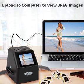 img 1 attached to 📸 High Resolution Digital Film & Slide Scanner: Convert Color & B&W 35mm, 126, 110, Super 8 Film Negatives & Slides to 8 & 16MP JPEG Images - Black