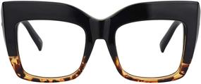 img 3 attached to Zeelool Eyeglasses Standard Anti Reflective Tortoise Vision Care