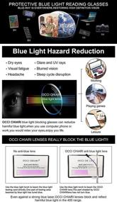 img 3 attached to 👓 OCCI CHIARI Blue Light Reading Glasses for Women Men | Lightweight Titanium Rimless Readers 1.0-6.0