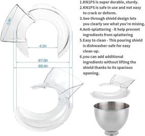 img 3 attached to Replacement Pouring Shield for KitchenAid 4.5 Mixers - KN1PS Pouring Shield Compatible Parts & Accessories