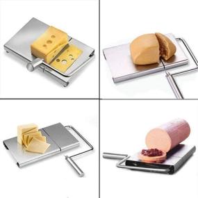 img 1 attached to 🧀 Heavy Duty Stainless Steel Cheese Slicer with Adjustable Thickness - 5 Replaceable Wires for Cheese and Butter