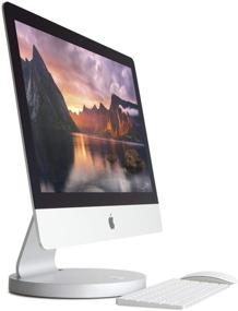 img 2 attached to 🔄 360° Алюминиевая платформа для iMac от 24 до 27 дюймов от Rain Design: улучшенная эргономика и универсальное вращение