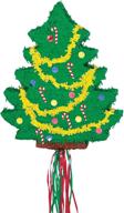 🎄 christmas tree pull string pinata by party city - 21.5” x 18” logo