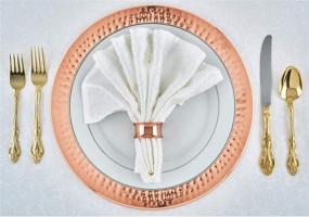 img 3 attached to Copper Charger Plate by Colleta Home: Dazzle Your Dining Table with Elegance and Glamour