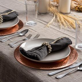 img 1 attached to Copper Charger Plate by Colleta Home: Dazzle Your Dining Table with Elegance and Glamour