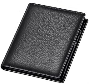 img 4 attached to 🔒 Genuine Leather Wallet with Secure Closure for Blocking