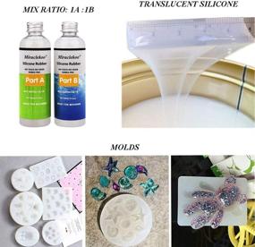 img 1 attached to Clear Silicone Mold Making Kit for Resin Molds - Miraclekoo 7 oz Liquid Silicone Rubber, DIY Manual Silicone Molds Making