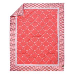 img 1 attached to 🐚 Trend Lab Shell 3 Piece Crib Bedding Set in Coral and White