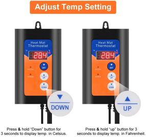 img 1 attached to Optimize Temperature Control for Reptiles, Plants and Brewing with PETLOFT Digital Heat Mat Thermostat Controller