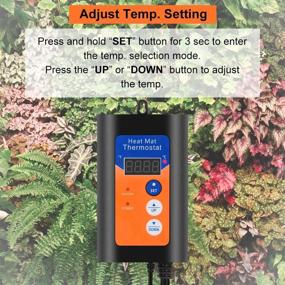 img 2 attached to Optimize Temperature Control for Reptiles, Plants and Brewing with PETLOFT Digital Heat Mat Thermostat Controller