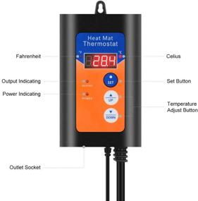 img 3 attached to Optimize Temperature Control for Reptiles, Plants and Brewing with PETLOFT Digital Heat Mat Thermostat Controller