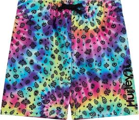 img 4 attached to 🩳 Stylish Hurley Boys' Printed Pull on Swim Trunks for Fun in the Sun!