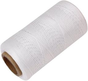 img 4 attached to YCDC Waxed Twine: High-Quality 260m 150D 1mm Leather Sewing Waxed Thread Cord