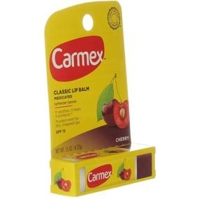 img 2 attached to 🍒 Carmex Click-Stick Moisturizing Lip Balm Cherry SPF 15 - 0.15 oz (Pack of 3)