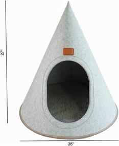 img 3 attached to TAU Homes Modern Cat/Dog/Small Animal Pet House Bed Condo - My Secret Cone Cave