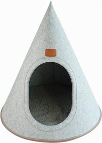 img 4 attached to TAU Homes Modern Cat/Dog/Small Animal Pet House Bed Condo - My Secret Cone Cave