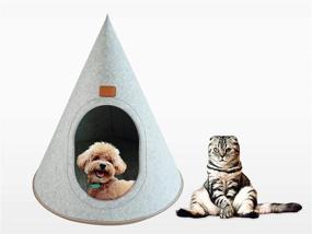 img 2 attached to TAU Homes Modern Cat/Dog/Small Animal Pet House Bed Condo - My Secret Cone Cave