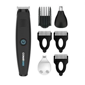 img 3 attached to 🧔 Conair All-in-1 Men's Beard Trimmer: Lithium Ion Powered with No-Slip Grip in Black