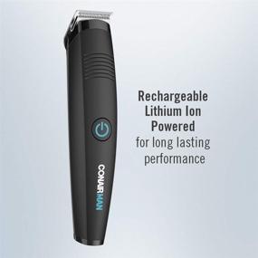 img 2 attached to 🧔 Conair All-in-1 Men's Beard Trimmer: Lithium Ion Powered with No-Slip Grip in Black