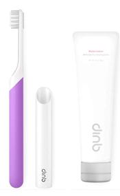 img 1 attached to 🦷 Kids Quip Sonic Toothbrush Set (Purple) with Watermelon Flavored Toothpaste & Travel Case