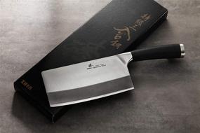 img 3 attached to 🔪 ZHEN Japanese VG-10 3-Layer Forged High Carbon Stainless Steel Light Slicer Chopping Chef Butcher Knife/Cleaver: A Reliable 6.5-inch TPR Handled Cutting Tool