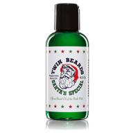 🎅 twin beards santa's special peppermint beard oil for men - natural, scented, 4 oz - mustache & beard conditioner & oils logo