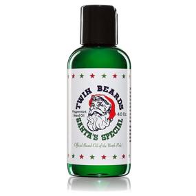 img 4 attached to 🎅 Twin Beards Santa's Special Peppermint Beard Oil for Men - Natural, Scented, 4 oz - Mustache & Beard Conditioner & Oils