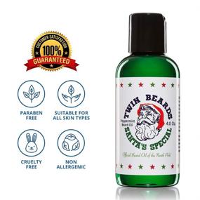 img 2 attached to 🎅 Twin Beards Santa's Special Peppermint Beard Oil for Men - Natural, Scented, 4 oz - Mustache & Beard Conditioner & Oils