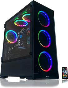 img 4 attached to 💻 Alarco Gaming PC Desktop Computer Intel i5 3.10GHz, 8GB RAM, 1TB HDD, Win 10 Pro, WiFi, NVIDIA GTX 650 1GB Graphics, 6 RGB Fans + Remote