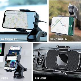 img 3 attached to Universal Cell Phone Mount for Car – Dashboard, Windshield & Air Vent Phone Holder Compatible with All Mobile Phones