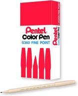 🖍️ pentel arts beige color pen set, 12-count (s360-124) logo