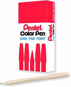 img 4 attached to 🖍️ Pentel Arts Beige Color Pen Set, 12-Count (S360-124)