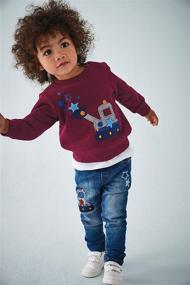 img 3 attached to Stylish Toddler Excavator Crewneck Sweatshirt: Boys' Fashion Hoodies & Sweatshirts