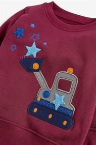 img 2 attached to Stylish Toddler Excavator Crewneck Sweatshirt: Boys' Fashion Hoodies & Sweatshirts