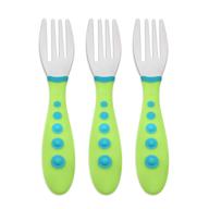 nuk first essentials kiddy cutlery forks: 3-pack, assorted colors logo