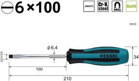 img 3 attached to 🪛 Отвертка с плоским наконечником VESSEL MEGADORA No.900 - 6x100 (900S6100) - Япония, произведенная VESSEL