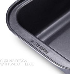 img 2 attached to KITESSENSU Bread Pans for Baking: Set of 4 Nonstick Carbon Steel Loaf Pans, 8.4 x 4.4 Inch with Oven Mitt - High-Quality Baking Essentials
