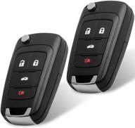 🔑 tyranway car key fob compatible with chevrolet cruze 2011-2016/ malibu 2014-2016/ equinox 2010-2019/ sonic 2012-2017 - keyless entry remote control flip replacement oht01060512 2pc логотип