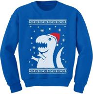 🦖 fashion hoodies & sweatshirts: boys' christmas sweatshirt with dinosaur sleeve t-shirt logo