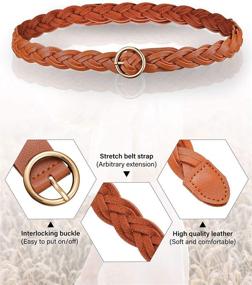 img 2 attached to Pieces Womens Braided Leather Skinny